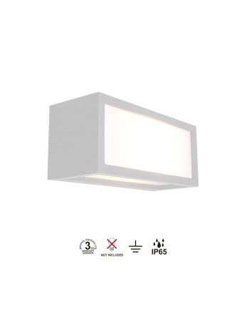 UTAH * APLIQUE EXTERIOR BLANCO IP65 - 1L*E27